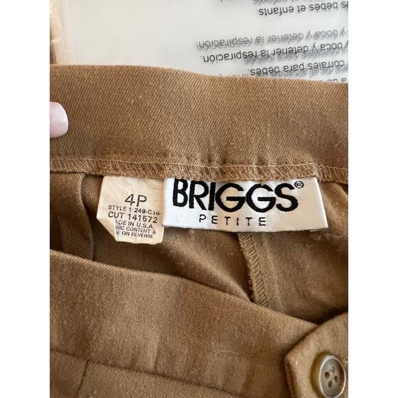 Vintage Briggs Made in USA Polyester Brown Trousers Pants Womens 4P - Picture 9 of 9